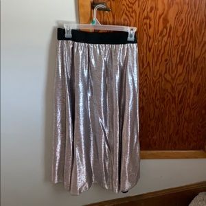 Silver shimmer skirt